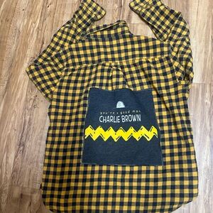 Yellow and Black Checkered Charlie Brown Shirt